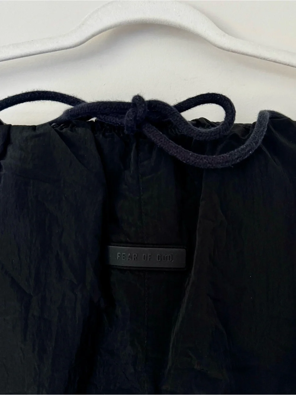 Fear of God Essentials SS24 Nylon Track Pant Joggers, Jet Black – Unisex XXS